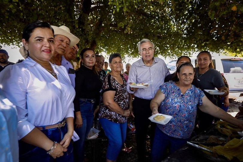 Las Sindicaturas de Navolato están en mi corazón: Rocha Moya al inaugurar pavime