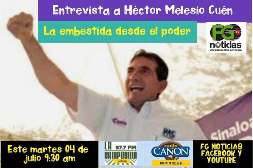 NO TE PIERDAS LA ENTREVISTA A HÉCTOR MELESIO CUÉN, ESTE MARTES 04 DE JULIO, 9:30 NO TE PIERDAS LA ENTREVISTA A HÉCTOR MELESIO CUÉN, ESTE MARTES 04 DE JULIO, 9:30