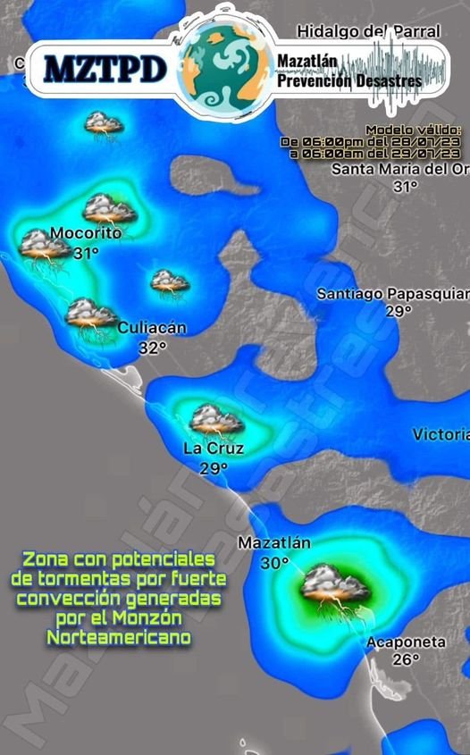 PREVÉN LLUVIAS POR LA TARDE NOCHE DE ESTE VIERNES., PREVÉN LLUVIAS POR LA TARDE NOCHE DE ESTE VIERNES.,