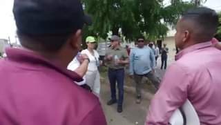 Recorrido en zonas afectadas por lluvia.