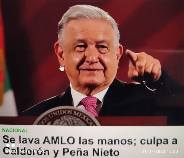 Y LÓPEZ OBRADOR SE LAVA LAS MANOS…CULPA A CALDERÓN Y A PEÑA NIETO. Y LÓPEZ OBRADOR SE LAVA LAS MANOS…CULPA A CALDERÓN Y A PEÑA NIETO.