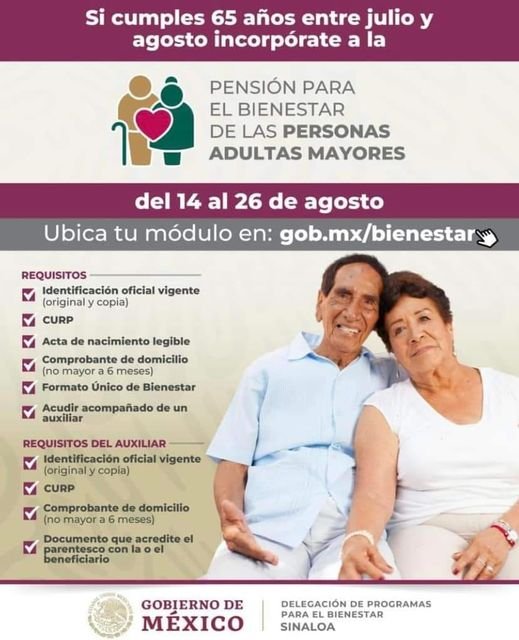 CUMPLISTE 65 AÑOS?? Qué esperas , acude a hacer tu incorporación al programa de CUMPLISTE 65 AÑOS?? Qué esperas , acude a hacer tu incorporación al programa de