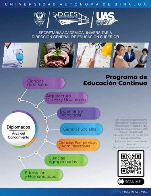 *Pone la UAS a disposición de egresados y empresas 72 diplomados en siete áreas