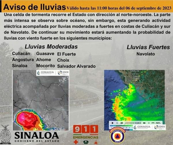 Aviso de lluvias
