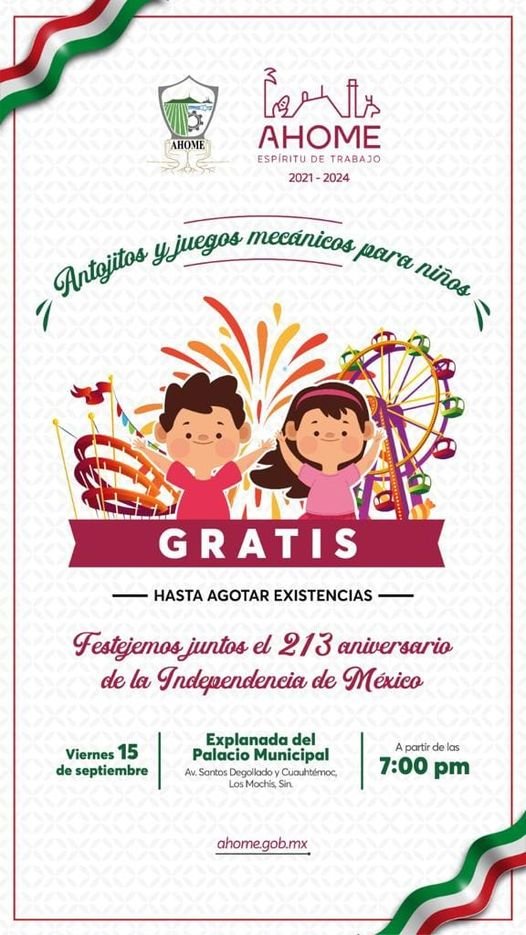 “Los niños y las niñas son invitados especiales al Grito el 15 de Septiembre y t