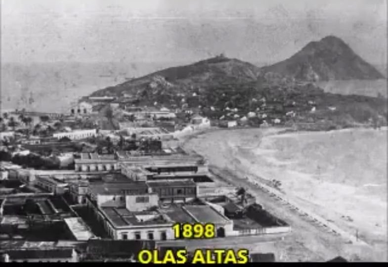 PASEO DE OLAS ALTAS EN MAZATLÁN 1898. LA CIUDAD EN ESTE PUNTO YA ESTABA CONFIGUR