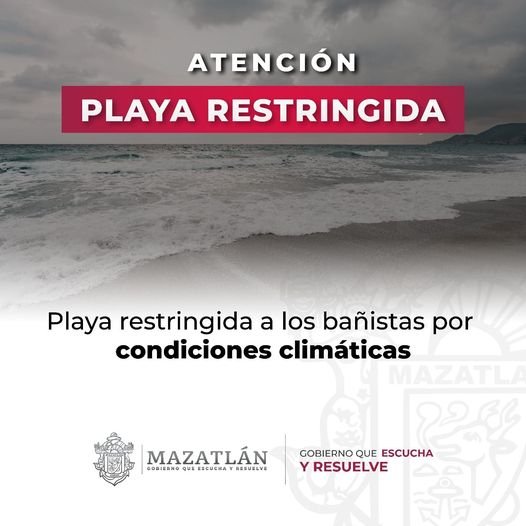 *Policía Acuática restringe algunas zonas de playa por oleaje elevado.* *Policía Acuática restringe algunas zonas de playa por oleaje elevado.*