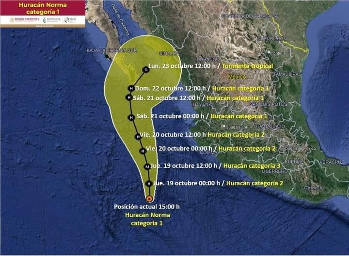 #AlMomento Huracán #Normaya es de categoría 1 en las próximas horas se intensifi