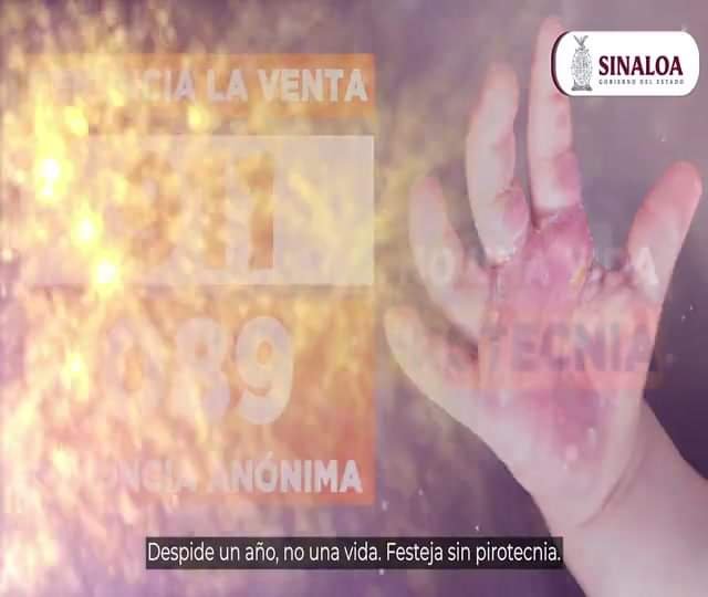 FESTEJA SIN PIROTECNIA: GOBIERNO DE SINALOA.