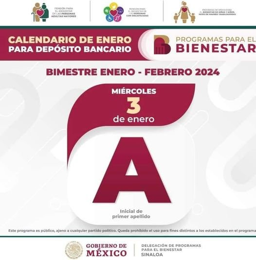 HOY INICIA el pago de pensiones correspondiente al primer bimestre del año  202
