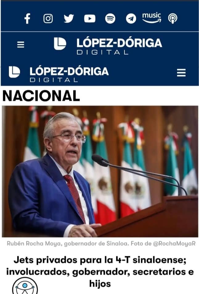 JETS PRIVADOS PARA LA 4T SINALOENSE; INVOLUCRADOS GOBERNADOR, SECRETARIOS E HIJO JETS PRIVADOS PARA LA 4T SINALOENSE; INVOLUCRADOS GOBERNADOR, SECRETARIOS E HIJO