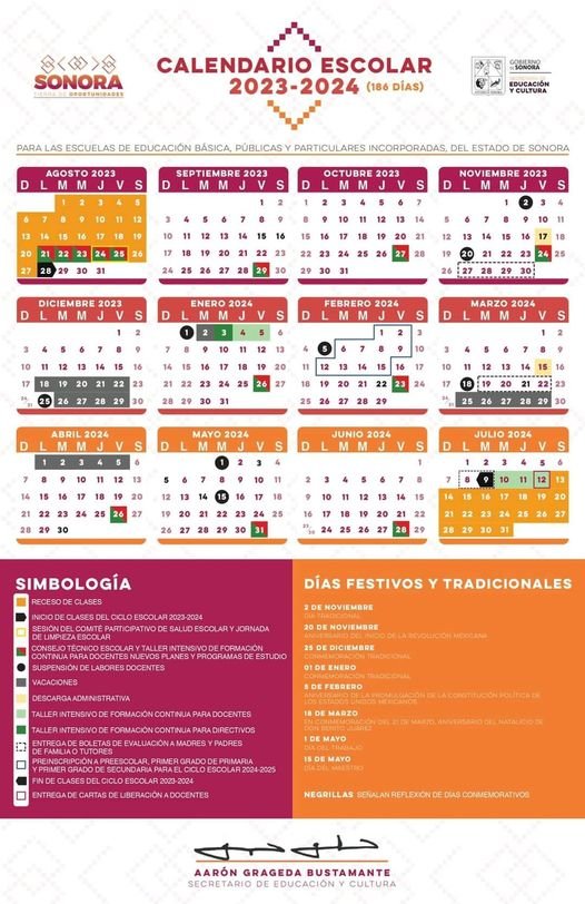 Les compartimos el calendario escolar 2023-2024 para escuelas de educación bási Les compartimos el calendario escolar 2023-2024 para escuelas de educación bási