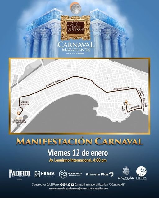 *Por manifestación de Carnaval se reducirá circulación en algunas vialidades el