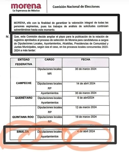 EN MORENA ALARGAN LOS PLAZOS PARA SACAR LAS LISTAS DE CANDIDATOS LOCALES.