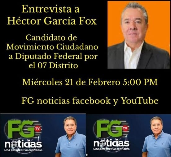 ESTE MIÉRCOLES, ENTREVISTA EN VIVO A HÉCTOR GARCÍA FOX, CANDIDATO A DIPUTADO FED ESTE MIÉRCOLES, ENTREVISTA EN VIVO A HÉCTOR GARCÍA FOX, CANDIDATO A DIPUTADO FED