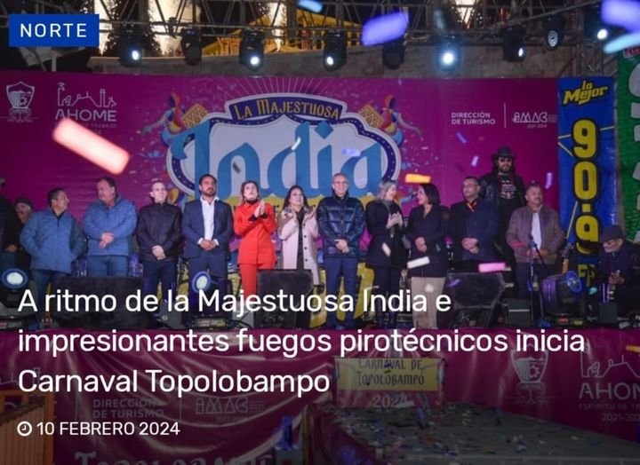El Alcalde Gerardo Vargas Landeros, acude a las fiestas carnestolendas y corona