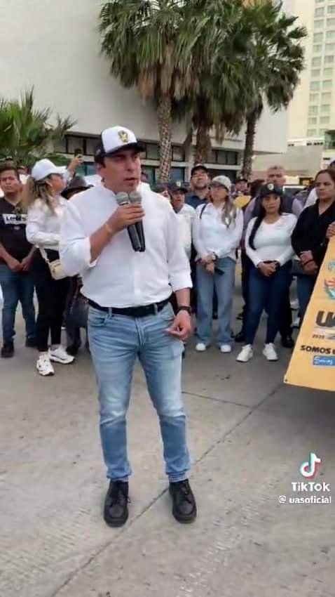El líder sindical de la Universidad Autónoma de Sinaloa, José Carlos Aceves, aco