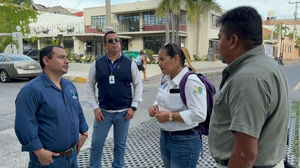 *Evalúan la Dirección de Obras Públicas, JUMAPAM y la PROFEPA el dren pluvial Ro