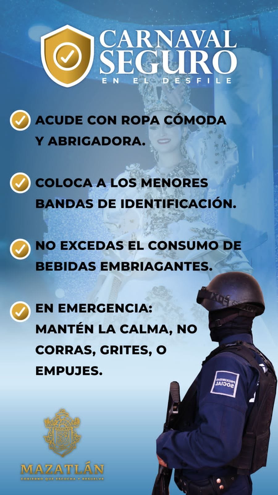 *¡Por un Carnaval seguro! Te invitamos a seguir las recomendaciones del Gobierno
