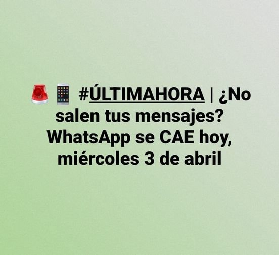 No, es que se le haya olvidado escribirte, la aplicación está fallando
