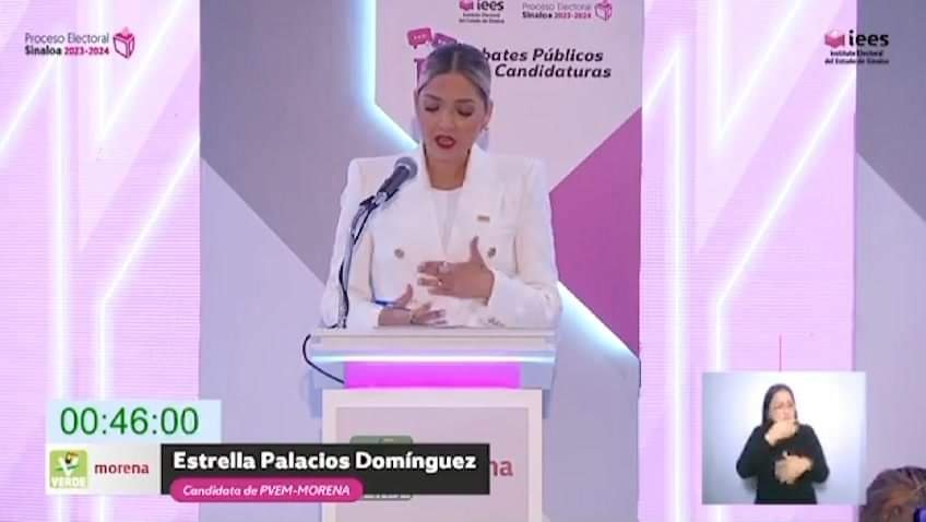 Asi cuestionó Estrella Palacios, candidata de MORENA a la alcaldía de Mazatlán,