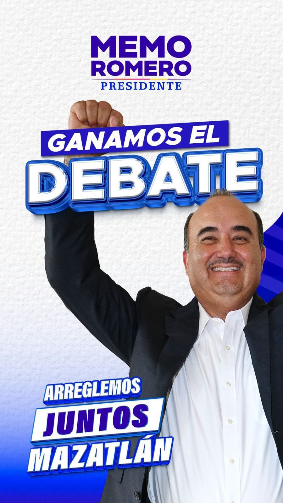 *Memo Romero se consolida como ganador del debate rumbo a la alcaldía de Mazatlá *Memo Romero se consolida como ganador del debate rumbo a la alcaldía de Mazatlá