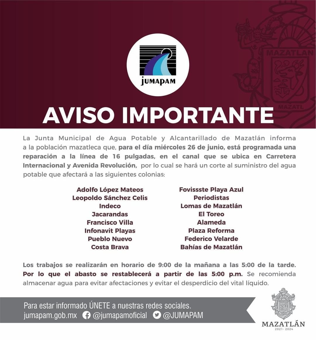 AVISO IMPORTANTE