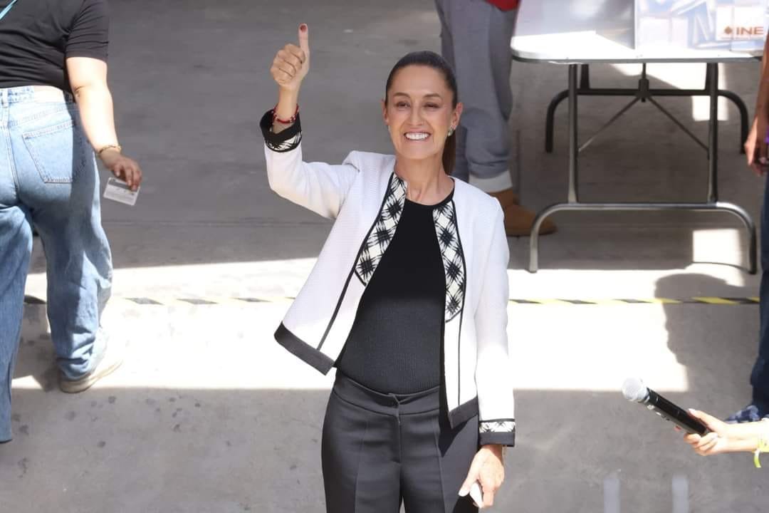 | “Estoy entusiasmada”: Claudia Sheinbaum ejerce su derecho al voto entre gritos