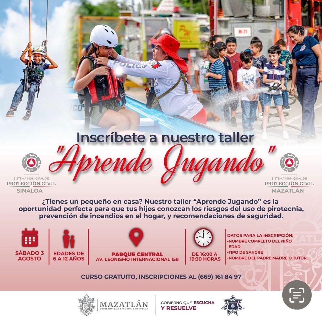 *La Coordinación Municipal de Protección Civil invita a niños de entre 6 a 12 años al curso taller de verano “APRENDE JU… *La Coordinación Municipal de Protección Civil invita a niños de entre 6 a 12 años al curso taller de verano “APRENDE JU…