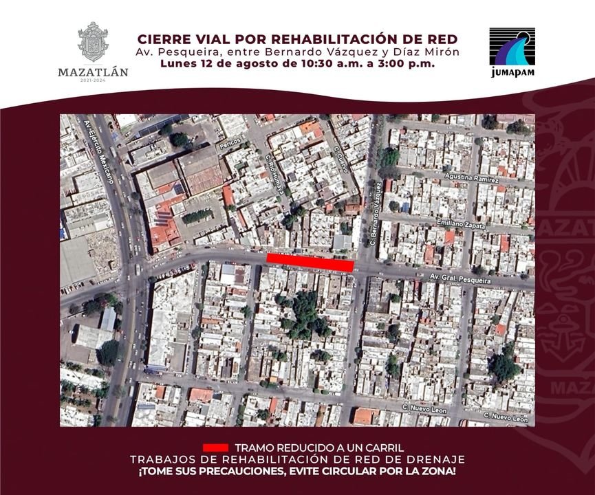 CIERRE VIAL POR REHABILITACIÓN DE RED
