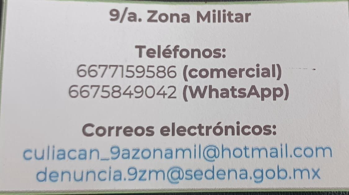 SEDENA pone a disposición de la ciudadanía números de emergencia y correos para denunciar