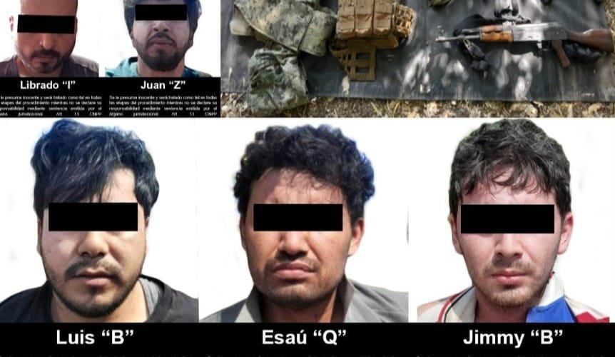 Vinculan a proceso a cinco hombres detenidos en La Guamuchilera, por portación ilegal de armas
