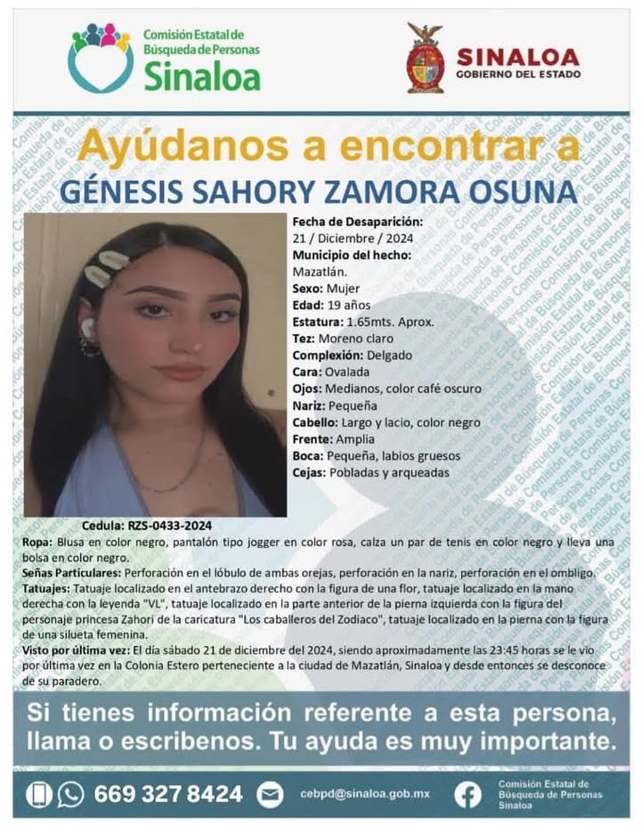 Solicitamos su valiosa ayuda y colaboración para localizar a la C Solicitamos su valiosa ayuda y colaboración para localizar a la C