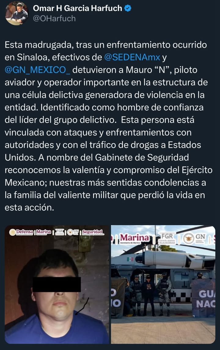 Detiene Ejército a operador de célula delictiva en Jesús María, Sindicatura de Culiacán Detiene Ejército a operador de célula delictiva en Jesús María, Sindicatura de Culiacán