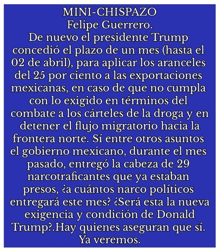 LA NUEVA EXIGENCIA DE TRUMP