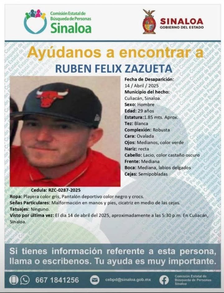 Solicitan colaboración ciudadana para localizar a Rubén #CompartirEsAyudar