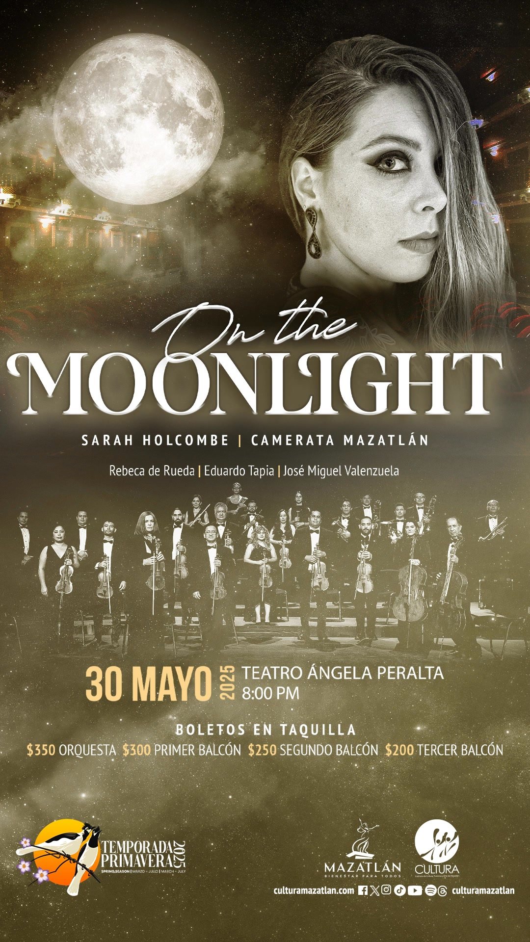 La mezzosoprano mazatleca Sarah Holcombe y artistas invitados protagonizarán una noche mágica e inolvidable a través de un viaje…