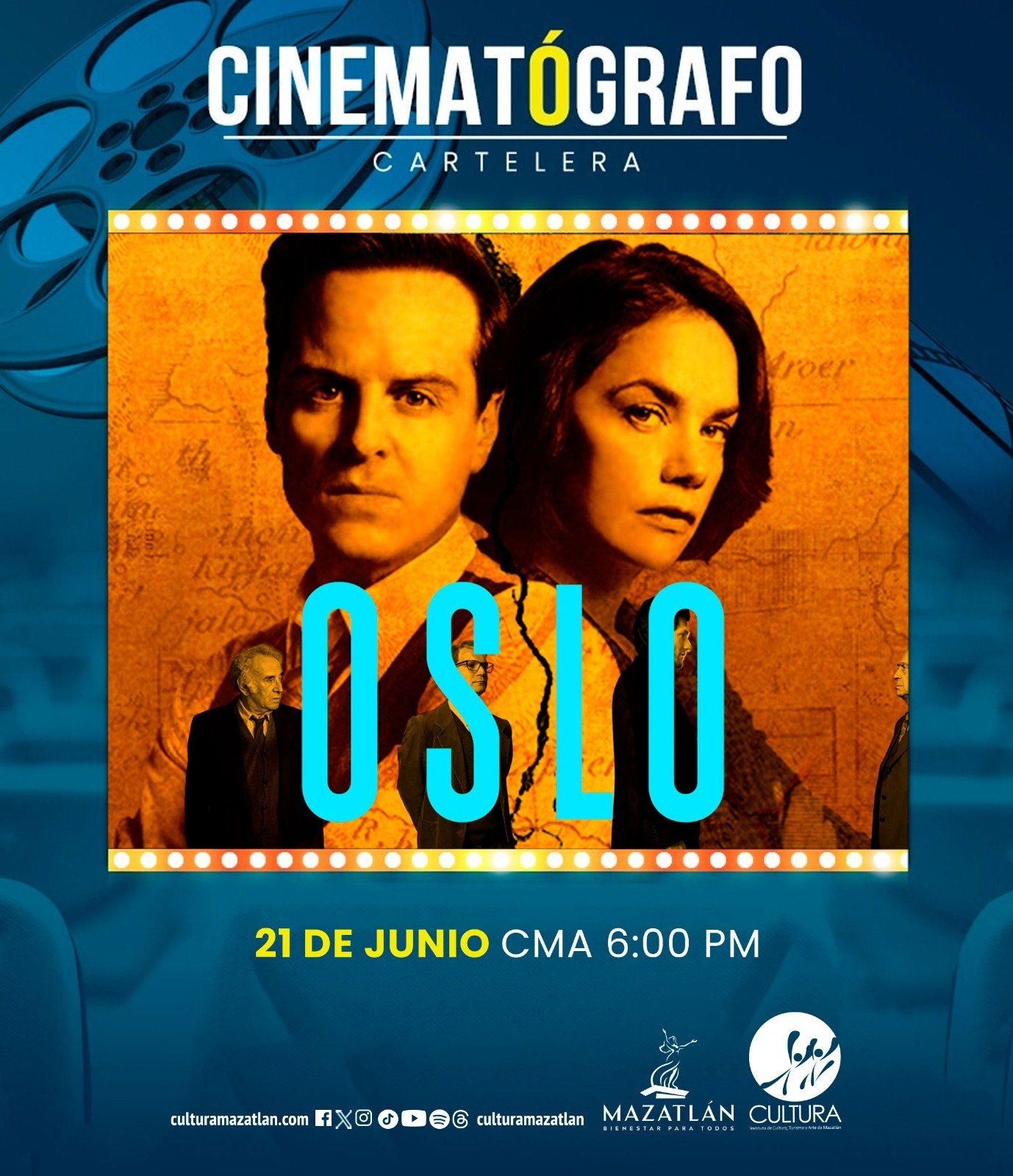 Oslo”, joya del cine noruego, se proyectará el sábado en el Cinematógrafo “Marco Lugo”*