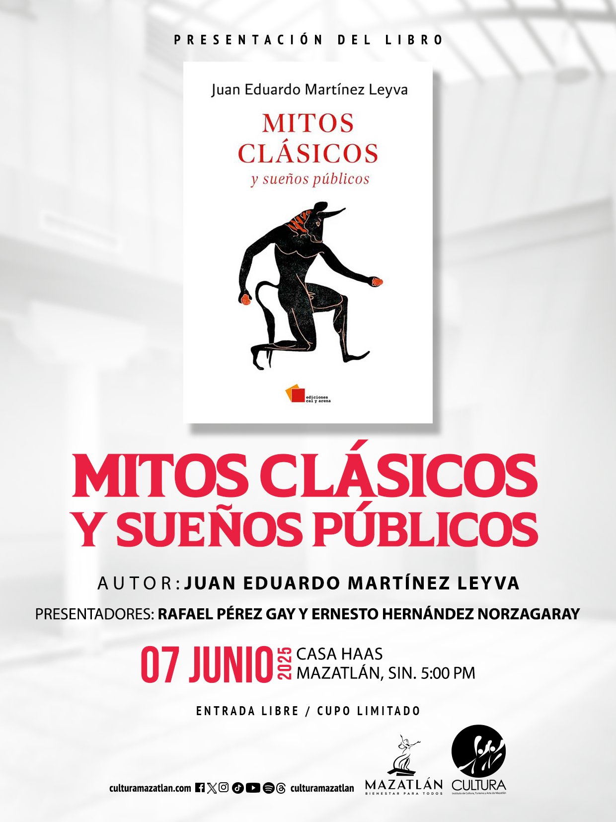 Te invitamos a la presentación del libro “Mitos Clásicos y Sueños Públicos” Te invitamos a la presentación del libro “Mitos Clásicos y Sueños Públicos”