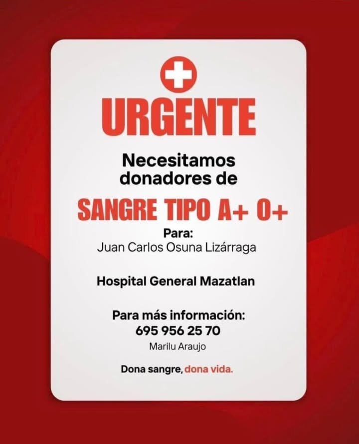 SE NECESITA URGENTEMENTE SANGRE…