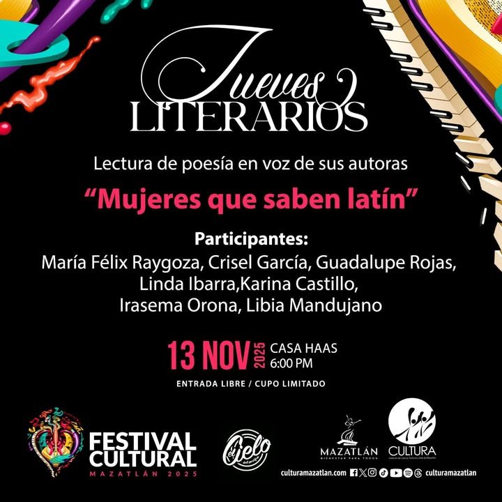 *Poetas Mazatlecas protagonizarán el próximo “Jueves Literario” en Casa Haas*