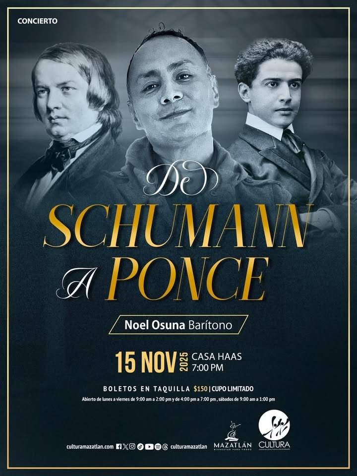 La voz del barítono Noel Osuna se apreciará en Casa Haas en una velada íntima y memorable