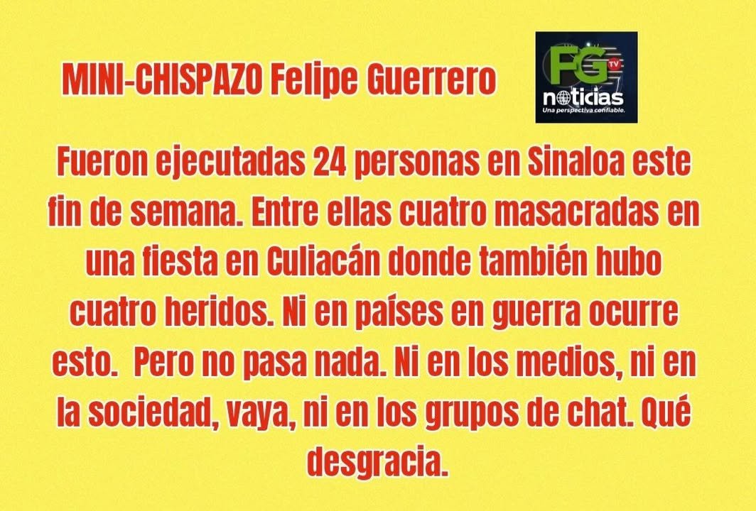 24 MUERTOS EL FIN DE SEMANA EN SINALOA