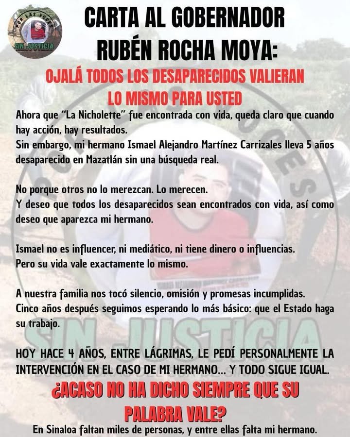 CARTA AL GOBERNADOR RUBÉN ROCHA MOYA