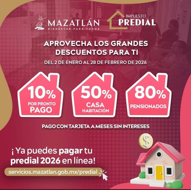 *Gobierno de Mazatlán mantendrá abiertas oficinas este martes para aprovechar descuentos en pago de predial* *Gobierno de Mazatlán mantendrá abiertas oficinas este martes para aprovechar descuentos en pago de predial*