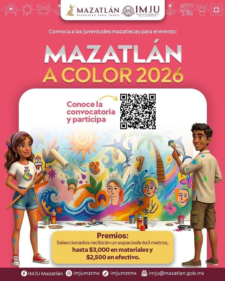 *Impulsa Gobierno de Mazatlán el talento juvenil con convocatoria “Mazatlán a Color 2026”*